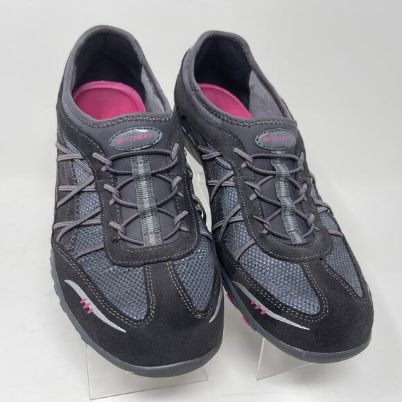 Skechers Slip-On Sport Sneakers Relaxed Fit Womens 7 1/2 Gray 82.7=L.3.4 - Picture 3 of 13